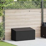vidaXL Coffre de rangement de jardin Noir 110x50x58 cm Résine tressée