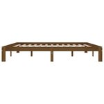 vidaXL Cadre de lit sans matelas marron miel bois pin massif 200x200cm