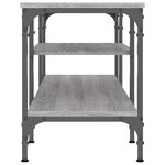 vidaXL Meuble TV sonoma gris 121x35x45 cm bois d'ingénierie et fer