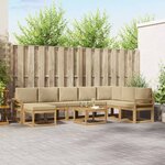 vidaXL Ensemble de canapés d'extérieur 9 pc Blanc et Beige