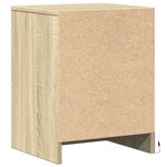 vidaXL Armoire de chevet avec lumières LED chêne sonoma