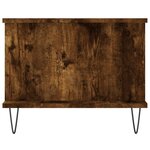 vidaXL Table basse chêne fumé 90x50x40 cm bois d'ingénierie