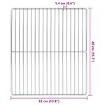 Grille de barbecue vidaXL Rectangulaire 40x35 cm Acier inoxydable 304