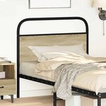 vidaXL Tête de lit chêne sonoma 90 cm acier et bois d'ingénierie