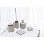 RIDDER Brosse de toilette avec support Brique Écru