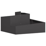 vidaXL Pot Noir 80x80x50 cm Acier laminé à froid