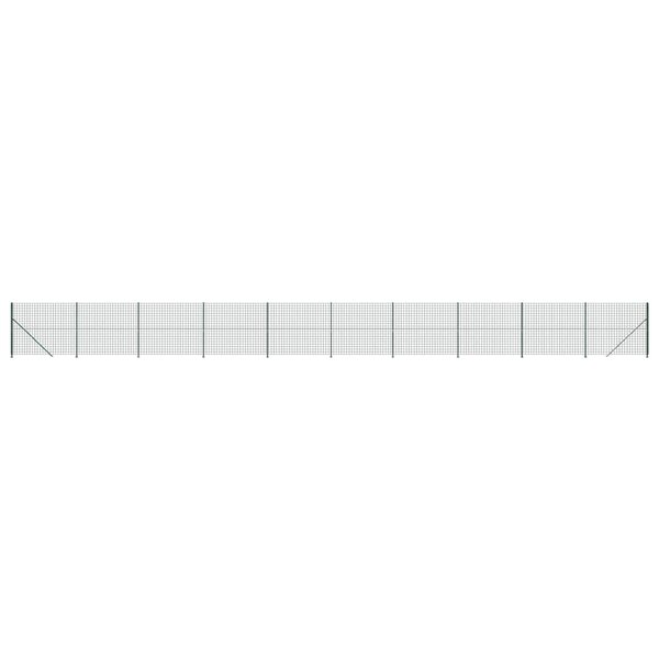 vidaXL Clôture en treillis métallique avec bride vert 1 6x25 m