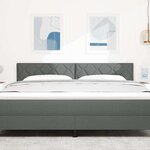 Tête de lit LED vidaXL Design Blocs en Diamant Gris Foncé 180 cm Tissu