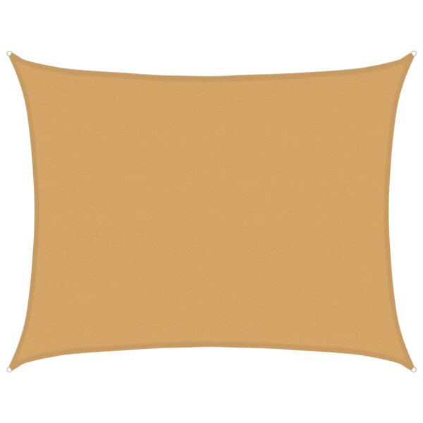 vidaXL Voile d'ombrage 160 g/m² rectangulaire sable 6x7 m PEHD