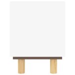 vidaXL Meuble TV Blanc 80x30x40 cm Bois de pin massif et rotin naturel