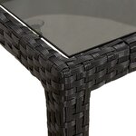 vidaXL Table de Jardin Noire 190x90x75 cm Poly Rattan