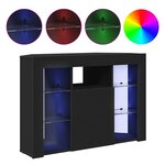 vidaXL Meuble TV LED d'Angle Noir 101 x 40 x 68 cm Bois d'ingénierie