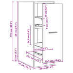 vidaXL Armoire d'apothicaire chêne sonoma 30x41x77 5cm bois ingénierie
