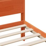 vidaXL Cadre de lit avec tête de lit Brun cire 200 x 200 cm Pin massif