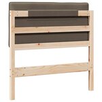 vidaXL Tête de lit capitonnée Marron et Taupe 75 cm Pin massif