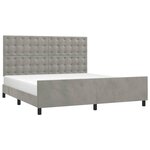 vidaXL Cadre de lit sans matelas gris clair 160x200 cm velours