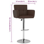 vidaXL Tabourets de bar lot de 2 marron similicuir