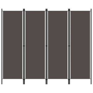 vidaXL Cloison de séparation 4 panneaux Anthracite 200x180 cm