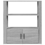 vidaXL Buffet Sonoma gris 80x30x90 cm Bois d'ingénierie