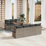 vidaXL Ensemble de canapé de jardin 8 Pièces Gris 100 x 55 x 73 cm