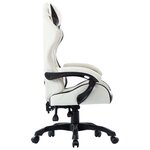vidaXL Fauteuil de jeux vidéo Blanc Similicuir