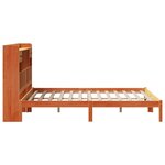 vidaXL Lit bibliothèque sans matelas cire marron 160x200 cm pin massif