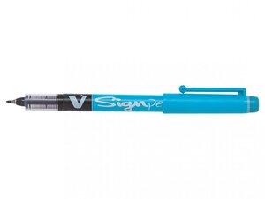 Stylo feutre V- Sign pointe moyenne 0 6 mm turquoise PILOT