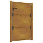 vidaXL Portail de jardin 105x130 cm acier corten