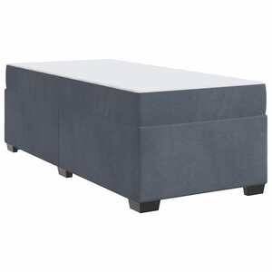 vidaXL Cadre de lit avec matelas Gris foncé 100 x 200 cm Velours