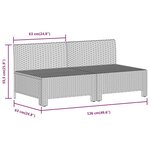 vidaXL Salon de jardin 8 Pièces avec coussins Gris Résine tressée