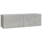 vidaXL Ensemble de meubles TV 6 Pièces Gris béton Bois d'ingénierie