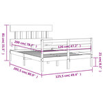 vidaXL Cadre de lit sans matelas blanc 120x200 cm bois massif