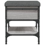 vidaXL Banc à chaussures sonoma gris 42x42x45 cm bois d'ingénierie