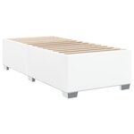 vidaXL Sommier à lattes de lit avec matelas Blanc 100x200cm Similicuir