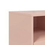 vidaXL Meuble TV rose 68x39x43 5 cm acier