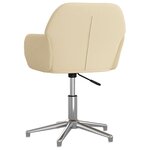 vidaXL Chaises pivotantes à manger lot de 2 Crème Tissu