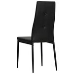 vidaXL Chaises à manger lot de 2 noir similicuir