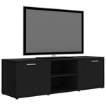 vidaXL Meuble TV Noir 120x34x37 cm Bois d’ingénierie