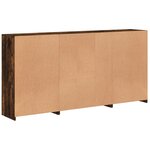 vidaXL Buffet avec lumières LED chêne fumé 202x37x100 cm
