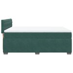 vidaXL Sommier à lattes de lit et matelas Vert foncé 140x190cm Velours