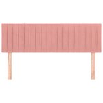 vidaXL Têtes de lit 2 Pièces Rose 72x5x78/88 cm Velours