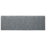 vidaXL Tapis d'escalier autocollants 15 pièces 65 x 21 x 4 cm Gris clair Bord rectangulaire