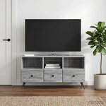 vidaXL Meuble TV Sonoma gris 102 x 34 5 x 50 cm Bois d'ingénierie