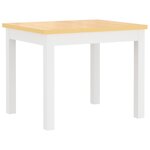 vidaXL Ensemble de table et chaises enfants 4 Pièces Blanc et beige MDF