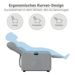 vidaXL Fauteuil inclinable Gris clair Tissu