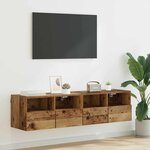 vidaXL Meubles TV muraux 2 Pièces Bois Ancien 60 x 30 x 30 cm