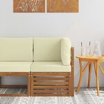 vidaXL Canapé d'angle extérieur Bois d'Acacia Massif Naturel