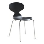 Lot de 4 chaises de salle à manger moderne design robuste noir / chrome 03_0009838