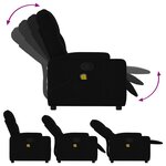 vidaXL Fauteuil de massage inclinable noir tissu
