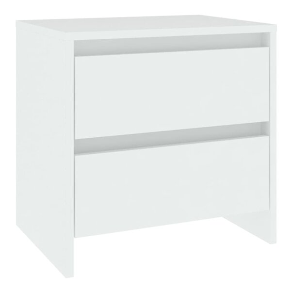 vidaXL Table de chevet Blanc 45x34 5x44 5 cm Aggloméré